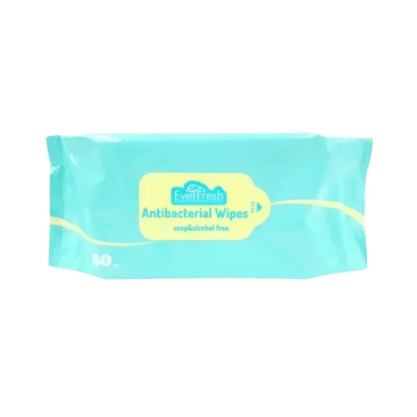 Everfresh Antibacterial wipes Soap&Alcohol Free - 80Pcs Everfresh Antibacterial wipes Soap&Alcohol Free - 80Pcs - Image 1
