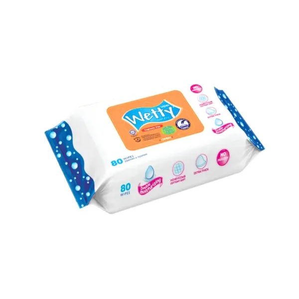 Wetty Fragrance Free Wipes - 80wipes - Image 1
