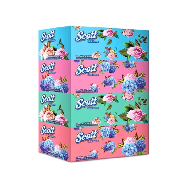 Scott Soft And Strong Facial Tissues - 4X90s Scott Soft And Strong Facial Tissues - 4X150s - Image 1