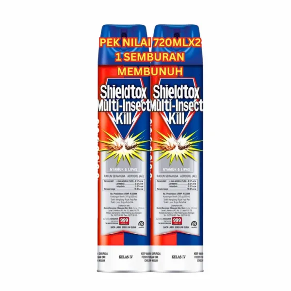 1 Shieldtox Multi-Insect Killer Spray Aerosol - 2X720ml - Image 1