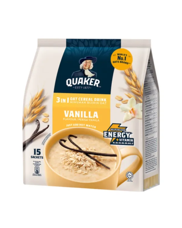 Quaker Oat Cereal Drink 3in1 Vanilla (15's x 28g) - Image 1