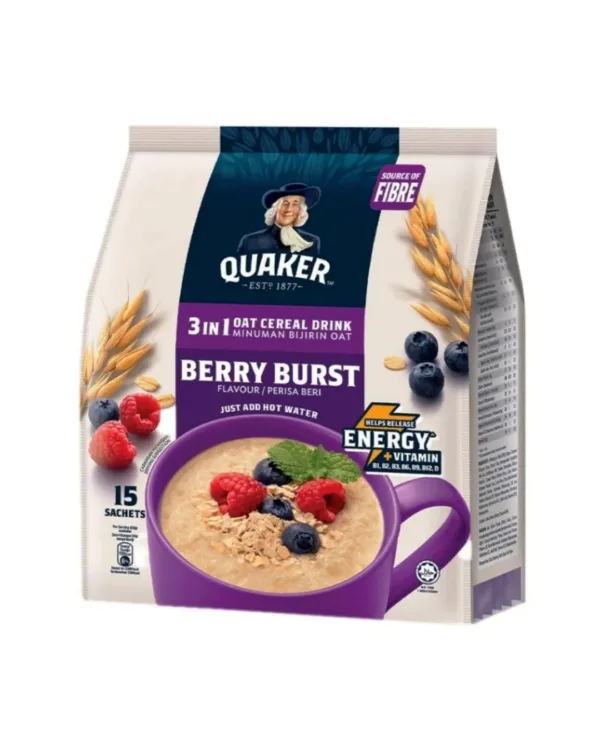 Quaker Oat Cereal Drink 3in1 Berry Burst (15's x 30g) - Image 1