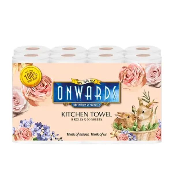 Onwards Kitchen Towel 60Sheets - 8Rolls - Image 1