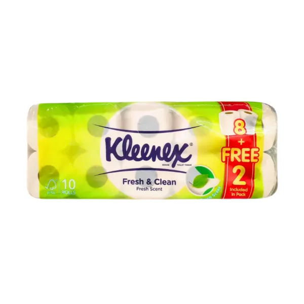 Kleenex Fresh & Clean Toilet Tissues 2Ply - 10Rolls Kleenex Fresh & Clean Toilet Tissues 2Ply - 10Rolls - Image 1