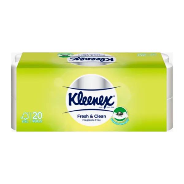 Kleenex Fresh & Clean Toilet Tissues 2Ply - 20Rolls Kleenex Fresh & Clean Toilet Tissues 2Ply - 20Rolls - Image 1