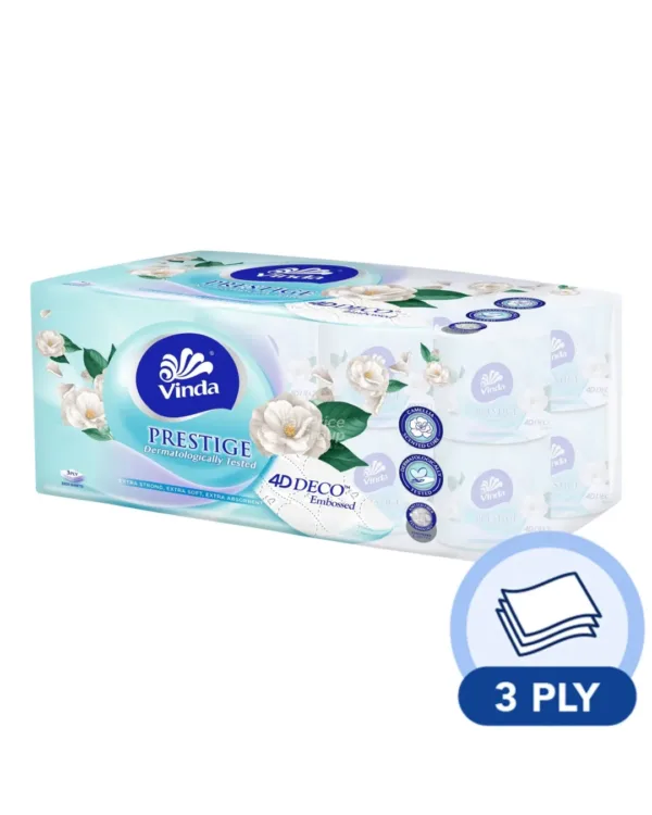 Vinda Prestige Bathroom Tissue - 4D Deco Embossed (3ply) - Image 1