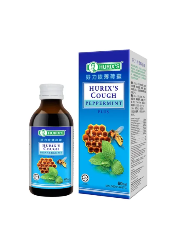 Hurix's Cough Peppermint Plus 100ml Hurix's Cough Peppermint Plus Syrup (100ml) - Image 1