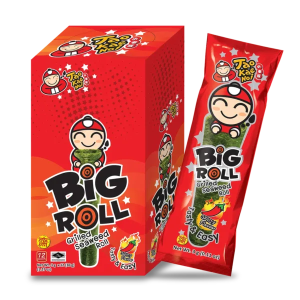Tao Kae Noi, Grilled Seaweed Big Roll Spicy Flavor (6pcs) - Image 1