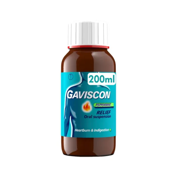Gaviscon Liquid Peppermint Fast Relief From Heartburn & Acid indigestion - 200ml - Image 1