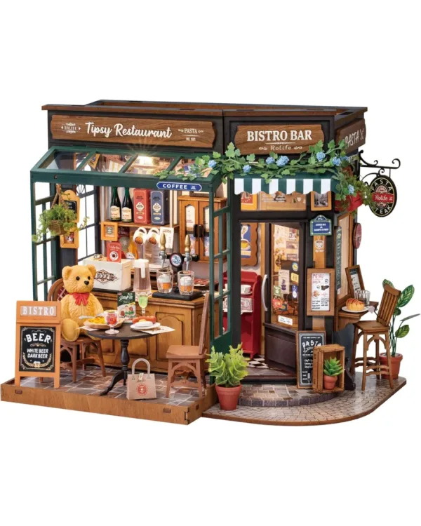 Rolife Tipsy Restaurant DIY Miniature House DG167 Rolife Tipsy Restaurant DIY Miniature House (DG167) - Image 1