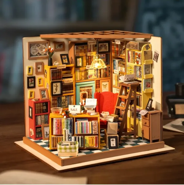 Rolife DIY Miniature Dollhouse- Sam's Study (DG102) - Image 2