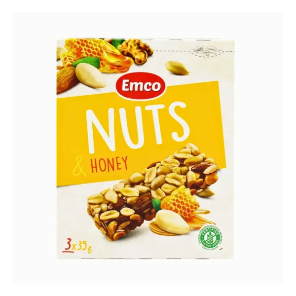 Emco Nuts & Honey Bars - 3x35g - Image 1