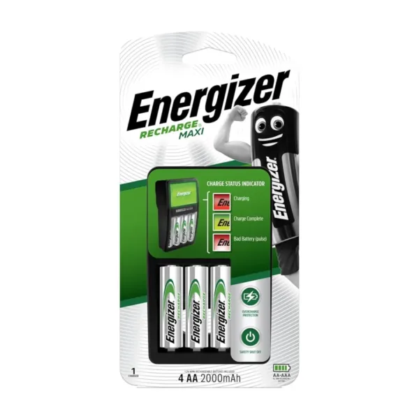 Energizer Recharge Maxi 1Charge With 4Batteries 4AA 2000mAh Energizer Recharge Maxi 1Charge With 4Batteries 4AA 2000mAh - Image 1