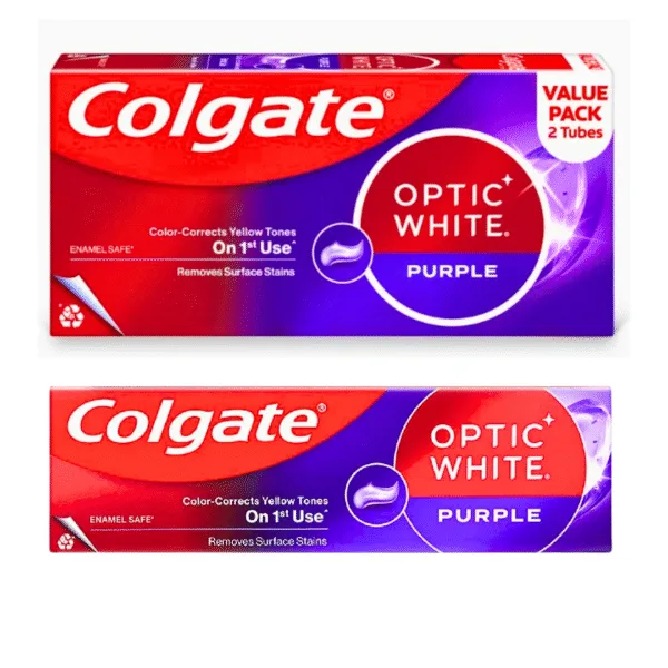 Colgate Optic White Purple Toothpaste - 2x100g,100g Colgate Optic White Purple Toothpaste - 2x100g,100g - Image 1