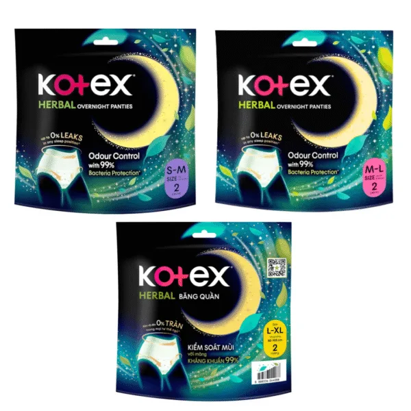 Kotex Herbal Overnight Panties - 2Pieces Kotex Herbal Overnight Panties - 2Pieces - Image 1