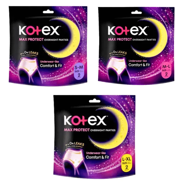 Kotex Max Protect Overnight Panties - 2Pieces - Image 1