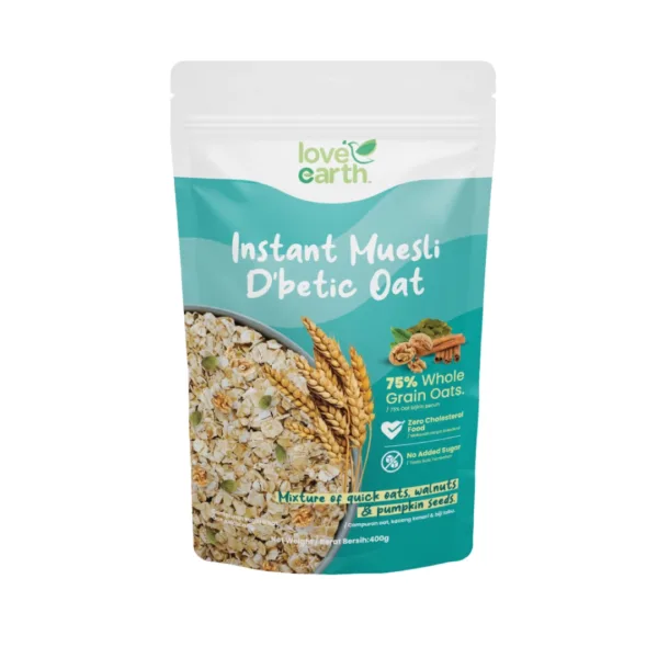 Love Earth - Instant Muesli D'betic Oat 400g - Image 1