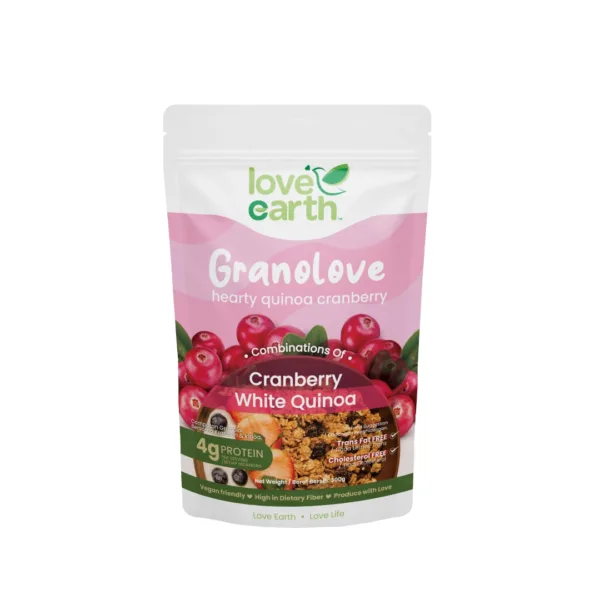 Love Earth - Granolove Hearty Quinoa Cranberry 300g - Image 1