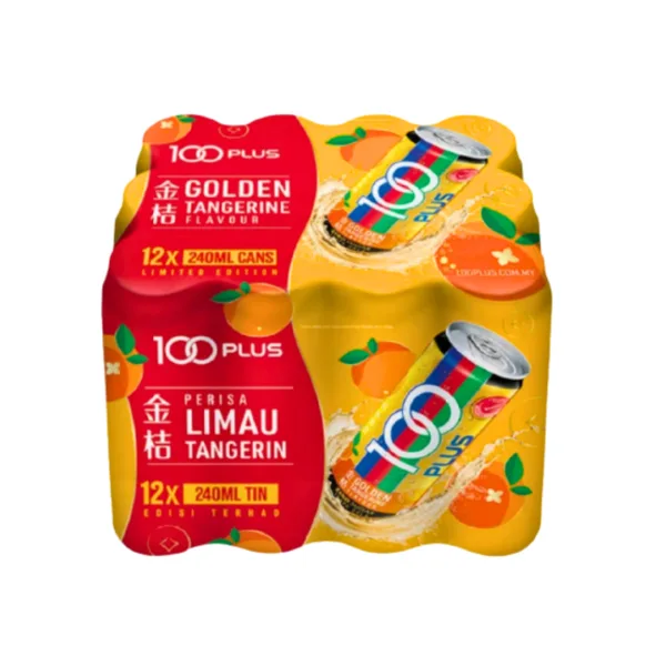 100 PLUS Zero Gold Angerine Cans - 12x240ml 100 PLUS Zero Gold Angerine Cans - 12x240ml - Image 1