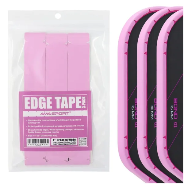Edge Tape 3 Pack 1" - 26mm Pink - Image 1