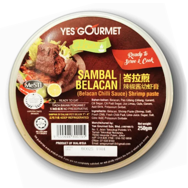 Yes Gourmet Sambal Belacan Condiments - 250g - Image 1